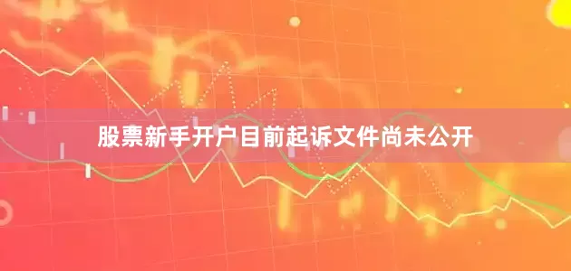 股票新手开户目前起诉文件尚未公开