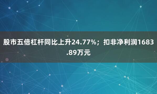 股市五倍杠杆同比上升24.77%；扣非净利润1683.89万元